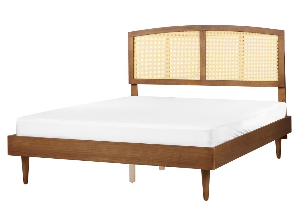 Bed Rattan VARZY 160 x 200 cm (EU King Size) Brown
