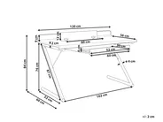 Schreibtisch FOCUS 120 cm 60 cm mit Schubladen Weiß_801923