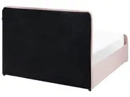 Krevet s prostorom za pohranu LUNAN Pastelno ružičasta 120 x 200 cm_1051425