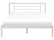 Bed Metal CUSSET 160 x 200 cm (EU King Size) Light Beige_1162082