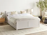 Bett mit 2 Schubladen OLENDON Kiefernholz Weiß 140 x 200 cm_954757