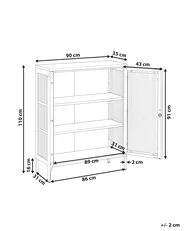 Vitrine mit Glastüren HARLYN  90 cm Metall Beige_1158609