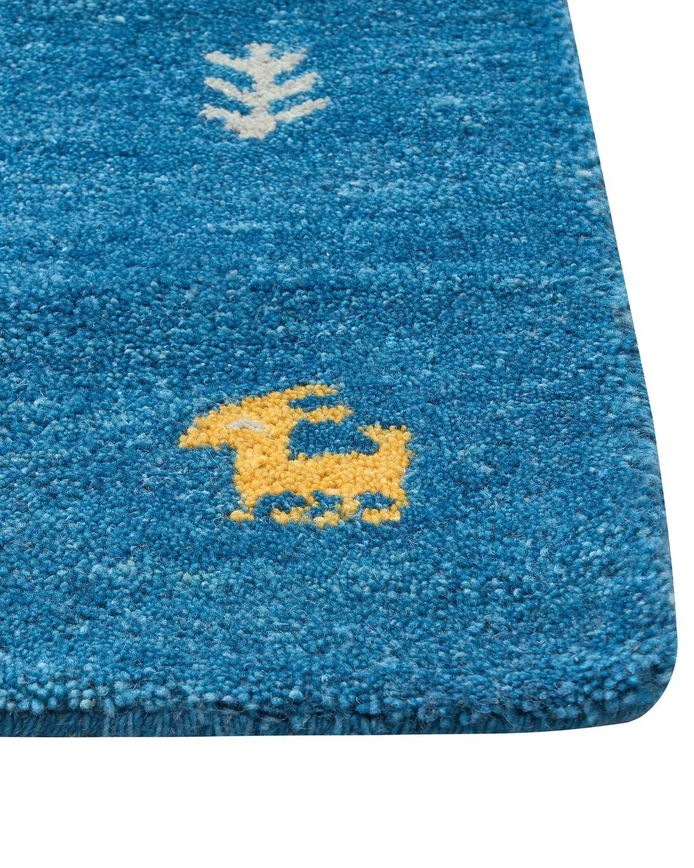 Teppich CALTI Dunkelblau 160 x 230 cm Gabbeh Wolle_855859