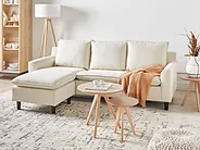 Ecksofa ELVENES Stoff Beige rechtsseitig_1149687