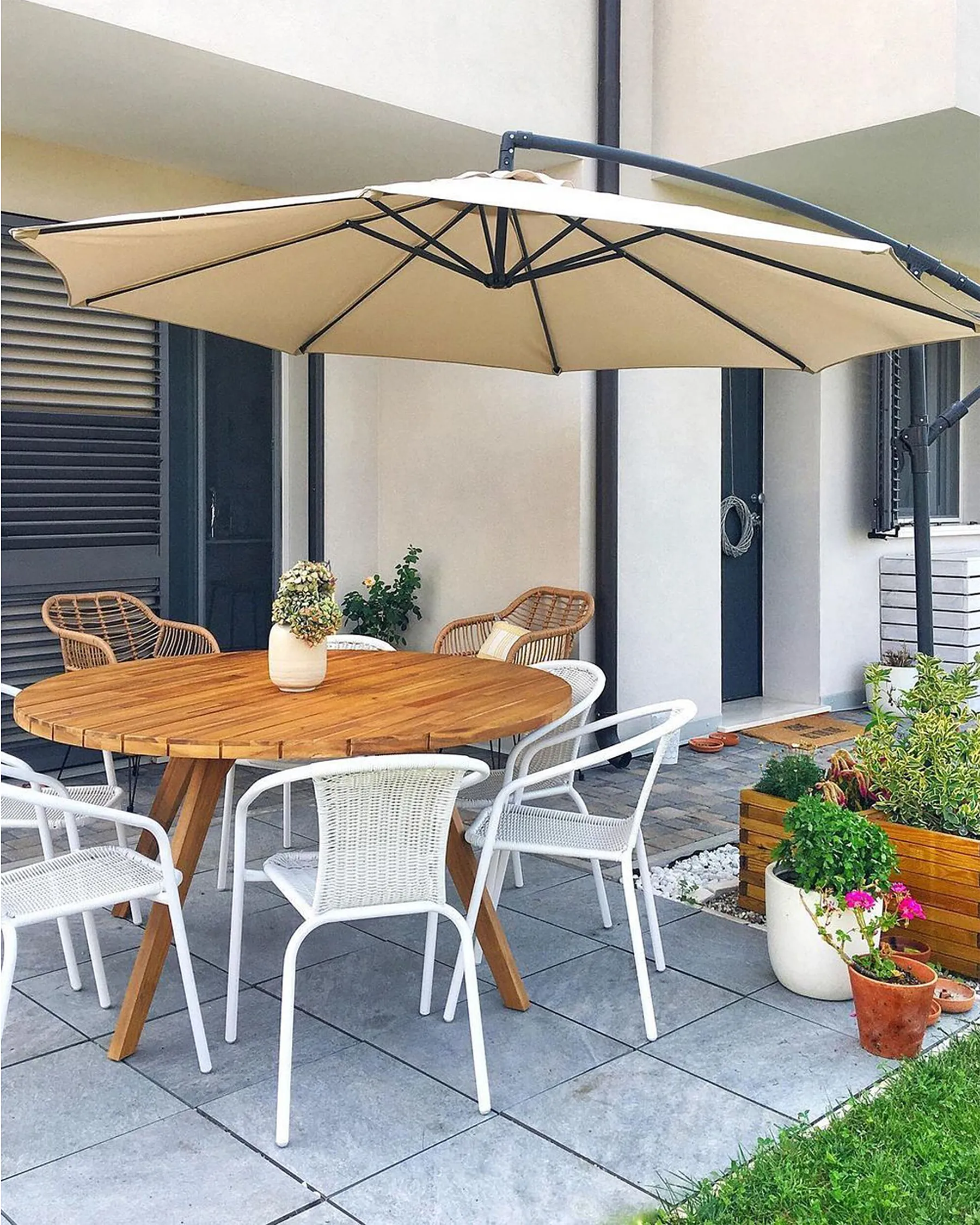 Ampelschirm 300 cm RAVENNA Hellbeige_372272