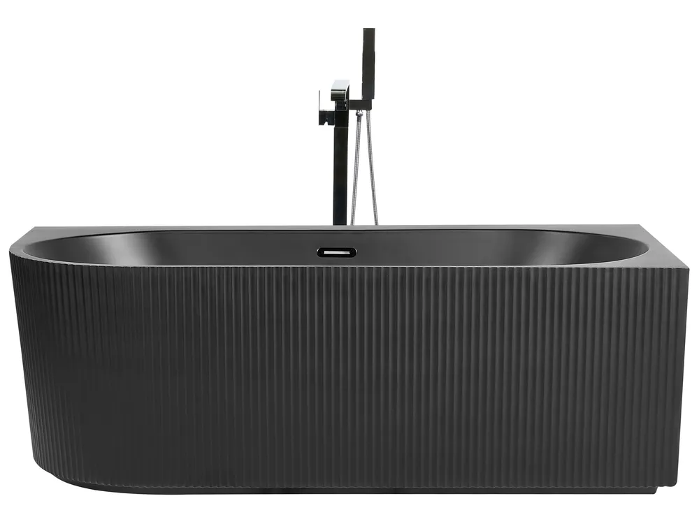 Eckbadewanne GOCTA 170 x 80 cm Schwarz linksseitig_879121