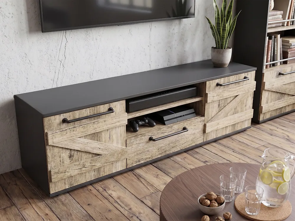TV Stand SALTER Brown/ Black_1177938