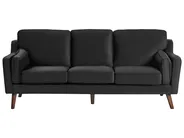 Sofa 3-Sitzer LOKKA Samtstoff Schwarz_705439