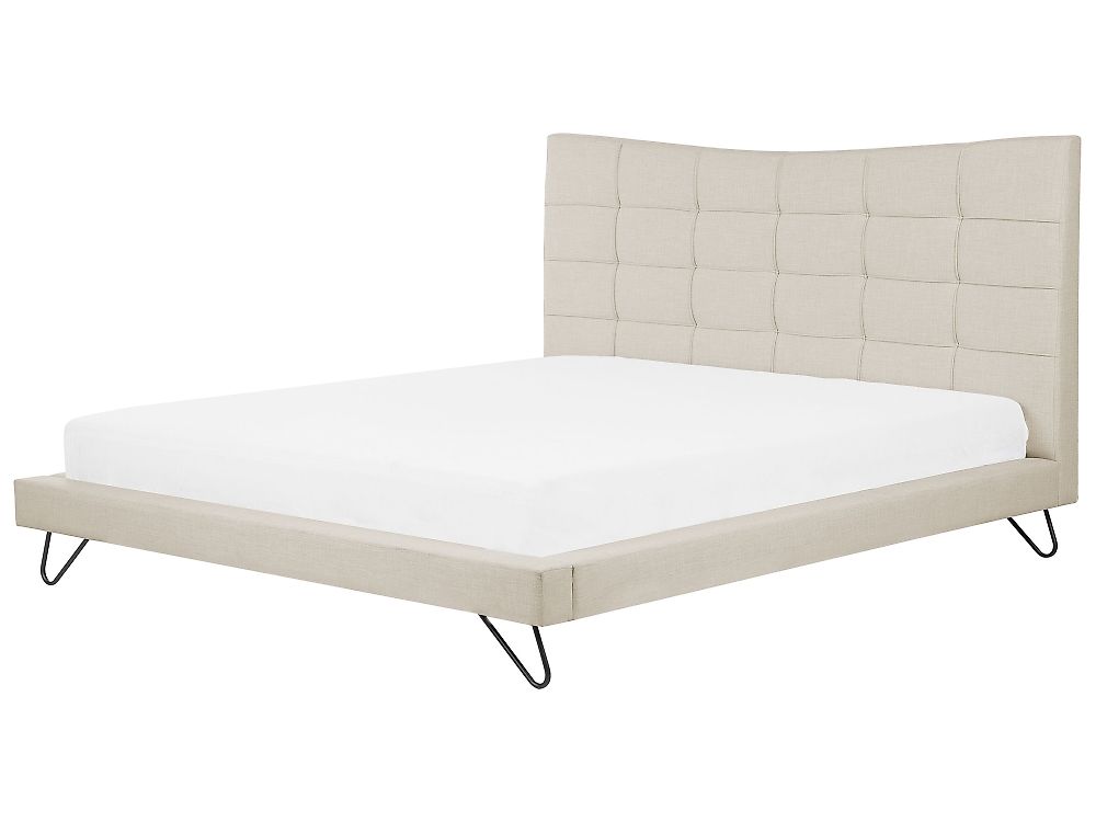 Bed Stof LANNION 180 x 200 cm Lichtbeige