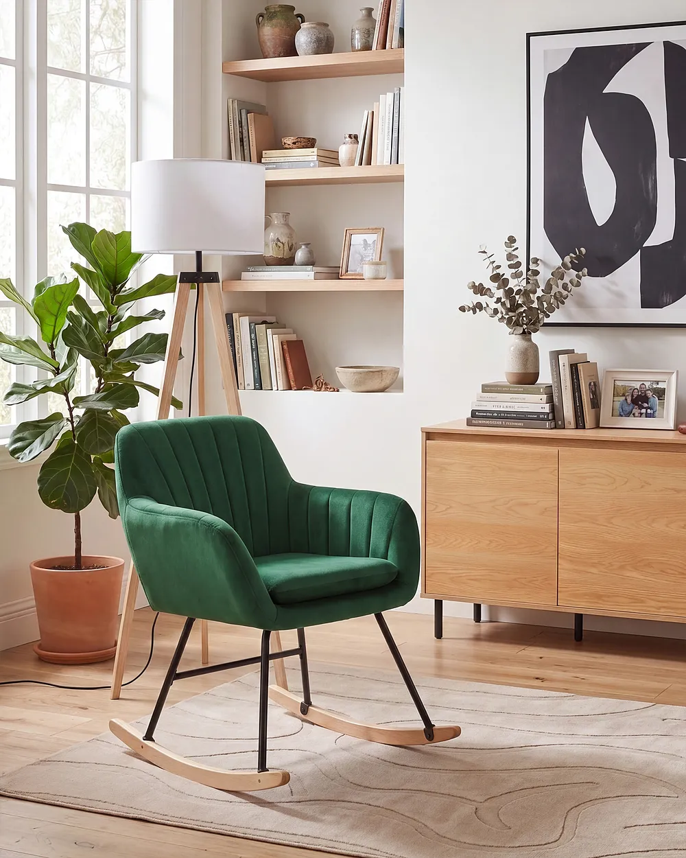 Rocking Chair LIARUM Velvet Emerald Green_1149584