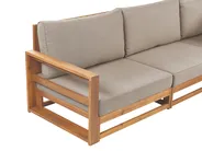 Garten Ecksofa mit Tisch 4-Sitzer TIMOR modular zertifiziertes Akazienholz Hellbraun rechtsseitig_837956