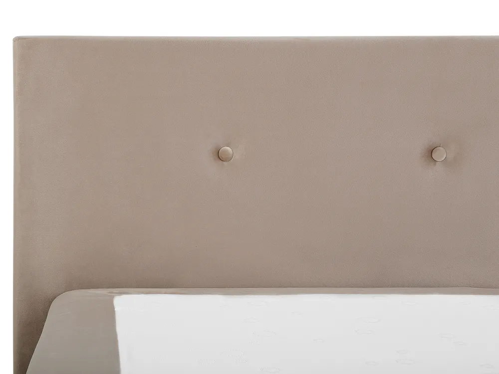 Boxspringbett Samtstoff CONSUL 160 x 200 cm Hellbeige_736369