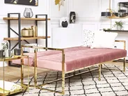 Schlafsofa 3-Sitzer MARSTAL Samtstoff Rosa_793568