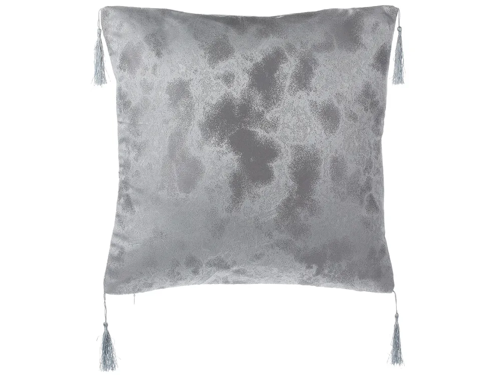 Dekokissen 2er Set YARINA 45 x 45 cm Grau Geometrisches Muster_770343