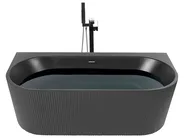 Vorwand-Badewanne GOCTA 170 x 80 cm Schwarz_885692