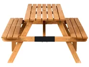 Picknicktisch mit Bänken ROSCIGNO Tannenholz Hellbraun_1102622