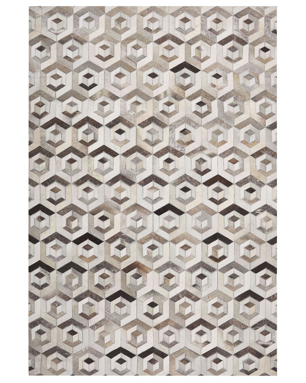 Rug TAVAK Beige 140 x 200 cm Leather
