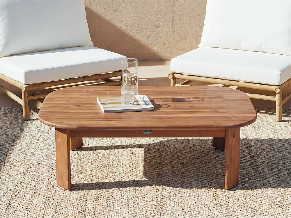 Outdoor Couchtisch TALSANO 120 cm 80 cm Akazienholz Braun_1154681