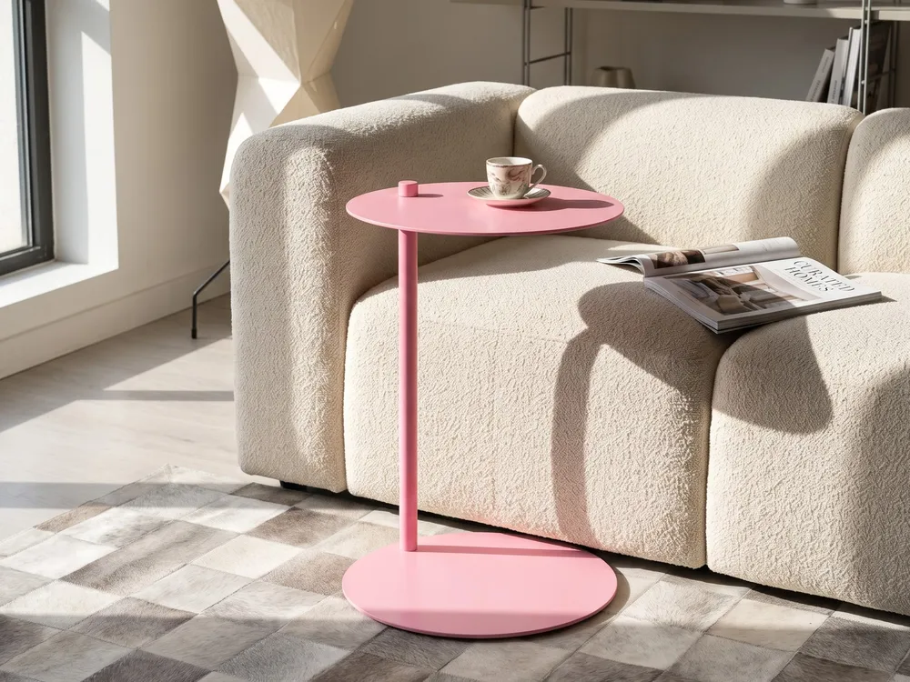 Beistelltisch KENSICO Metall Rosa