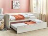 Ausziehbett Bouclé TROYES 90 x 200 cm Hellbeige