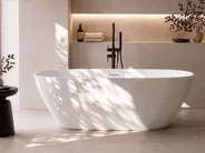 Freestanding Bathtub SELLA 1700 x 720 mm Solid Surface White_1095986