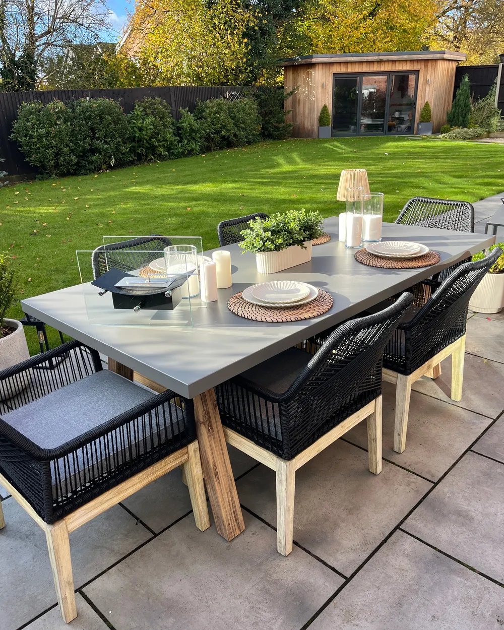 Gartentisch TONNARE 200 cm 100 cm Beton Grau_961740
