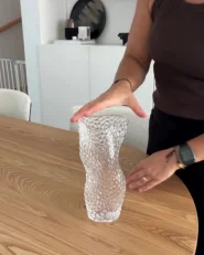 Blumenvase ELATOS 23 cm Glas Transparent_957768