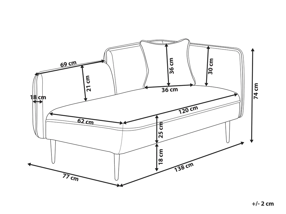 Right-Hand Chaise Longue CHEVANNES Boucle Light Beige_858666
