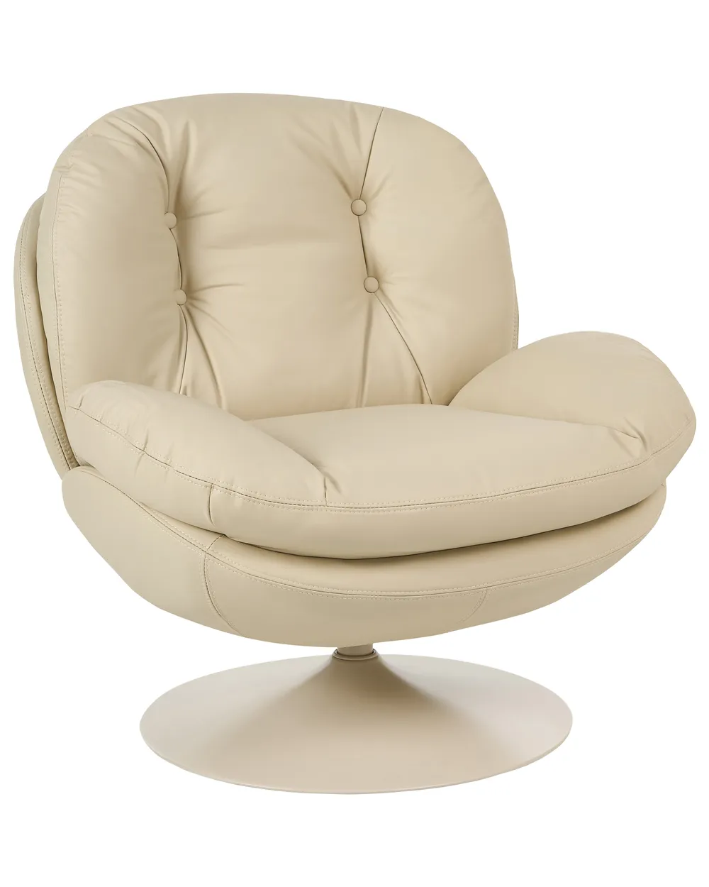 Drehsessel NOLVIK Kunstleder Beige