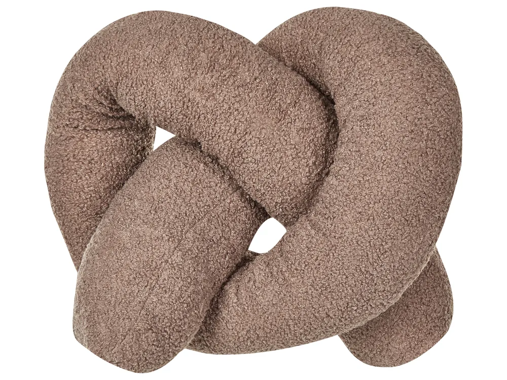 Dekokissen 2er Set GLADIOLUS 172 x 14 cm Bouclé Braun Ohne Muster_891018