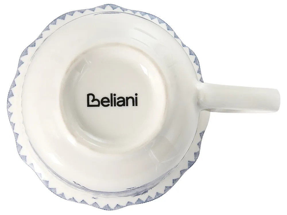 20-Piece Dinnerware Set BAY LEAF Porcelain White/Blue_1191740