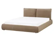 Bed Boucle VINAY 160 x 200 cm (EU King Size) Brown_969421