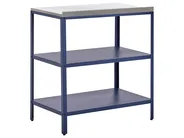 Outdoor-Küche 4er Set mit Spüle VILAMA Blau Metall_974980