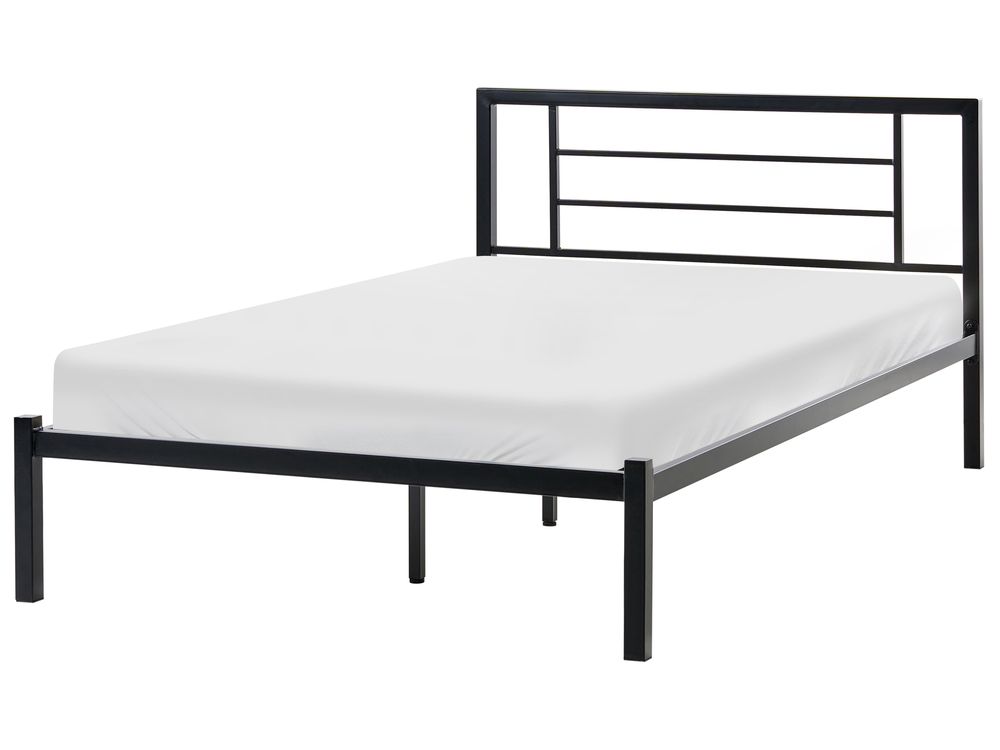 Bed Metal CUSSET 120 x 200 cm (EU Small Double) Black