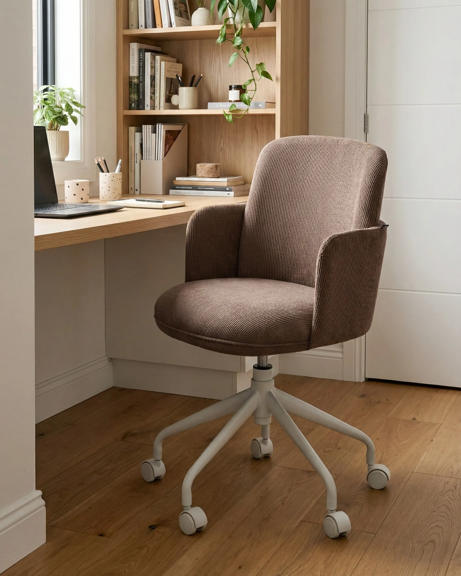 Bürostuhl DRYDEN Cord Braun_1060335