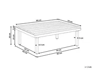 Garden Coffee Table FIVIZZANO 70 cm 90 cm Acacia Wood Dark Grey_1150994
