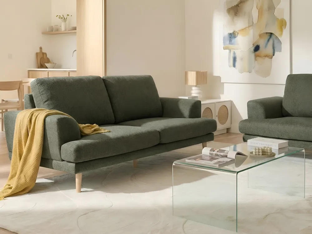 Sofa 3-Sitzer KILDAL Stoff Grün