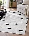 Teppich MALDAN Schwarz 140 x 200 cm Echtleder