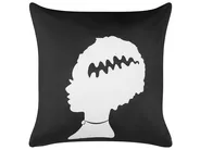 Throw Cushion MANDEVILLA 45 x 45 cm Velvet Black Abstract Pattern_830120