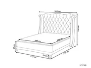 Bed Velvet AYETTE 160 x 200 cm (EU King Size) Pastel Pink_905325