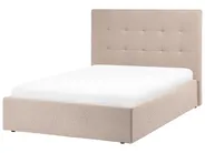 Ottoman Bed LORIENT Boucle Beige 120 x 200 cm (EU Small Double)_1062985