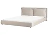 Wasserbett Samtstoff BAJONNA 180 x 200 cm Taupe