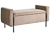 Polsterbank mit Stauraum LEWES Stoff Beige