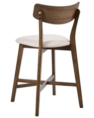 Set mit 2 Barstühlen YUMA Holz Cremeweiß / Braun_1060792