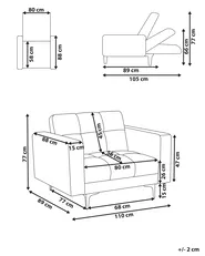 Armchair ALNES Boucle White_953590