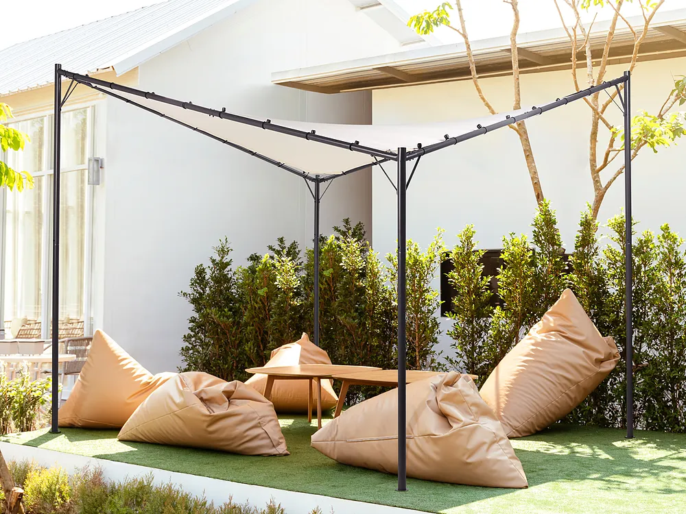 Gazebo AVENTINE 300 cm 300 cm Metal Beige