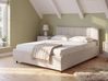 Ottoman Bed LAURESSES Fabric Light Beige 140 x 200 cm (EU Double)