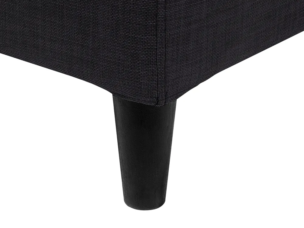 Bett mit LED Stoff FITOU 180 x 200 cm Schwarz_709894