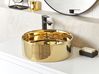 Aufsatzwaschbecken TEBAR ⌀ 40 cm Keramik Gold