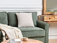 Dekokissen BASALIM 45 x 45 cm Beige Ohne Muster_1183819